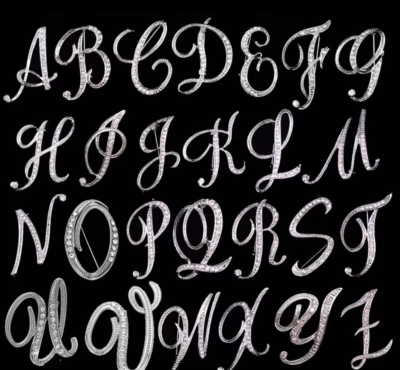 Silver Initial Brooch