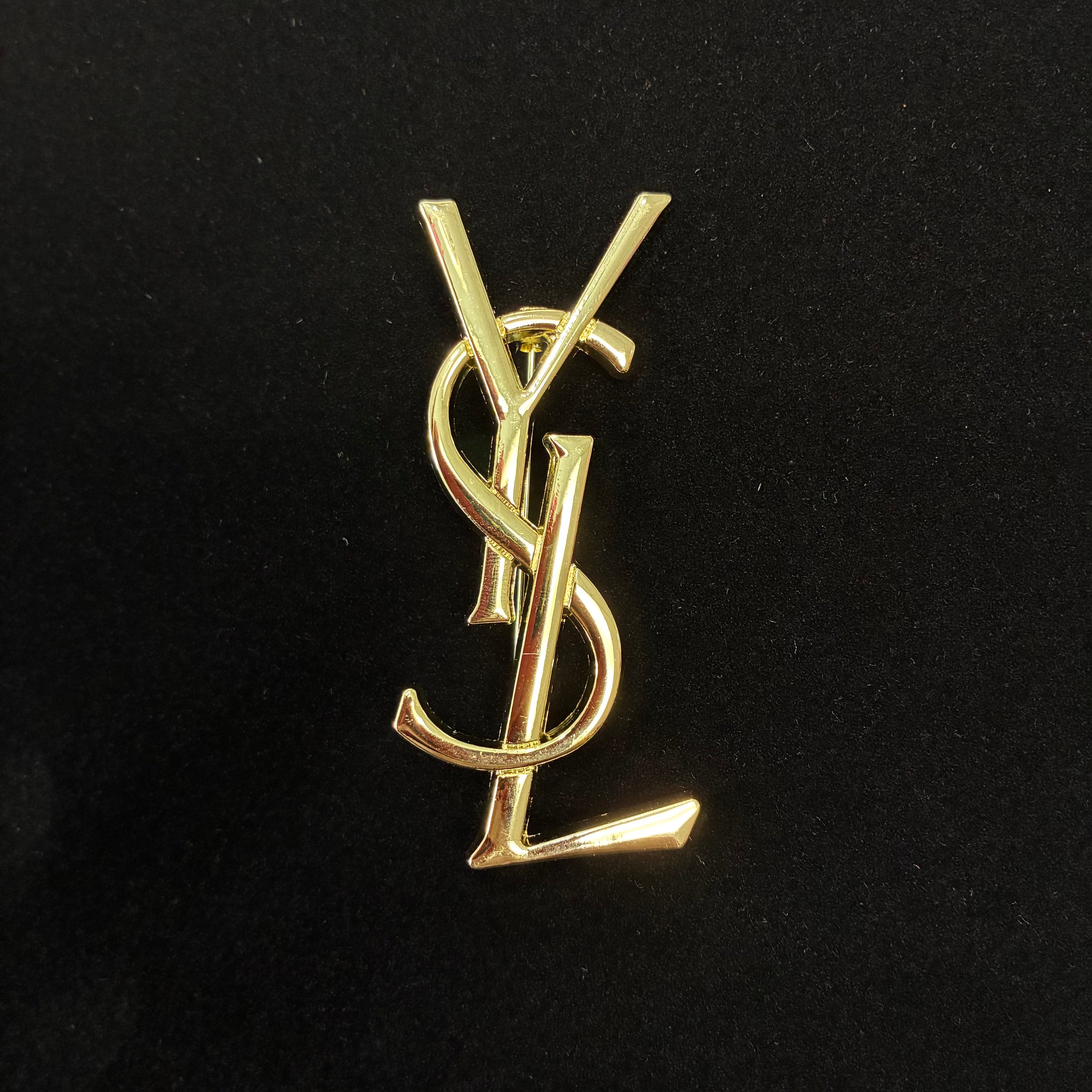 Black Designer Inspired Custom Necktie Necklace - YSL