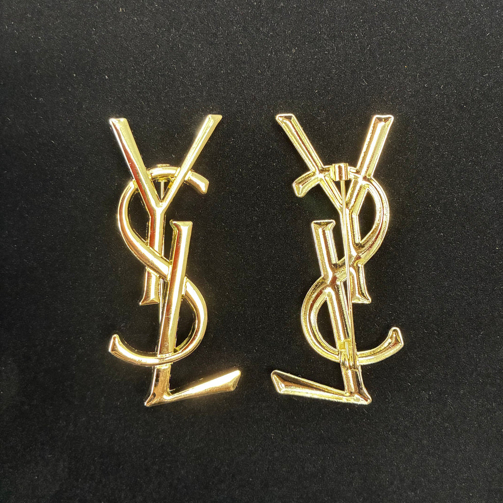 Black Designer Inspired Custom Necktie Necklace - YSL